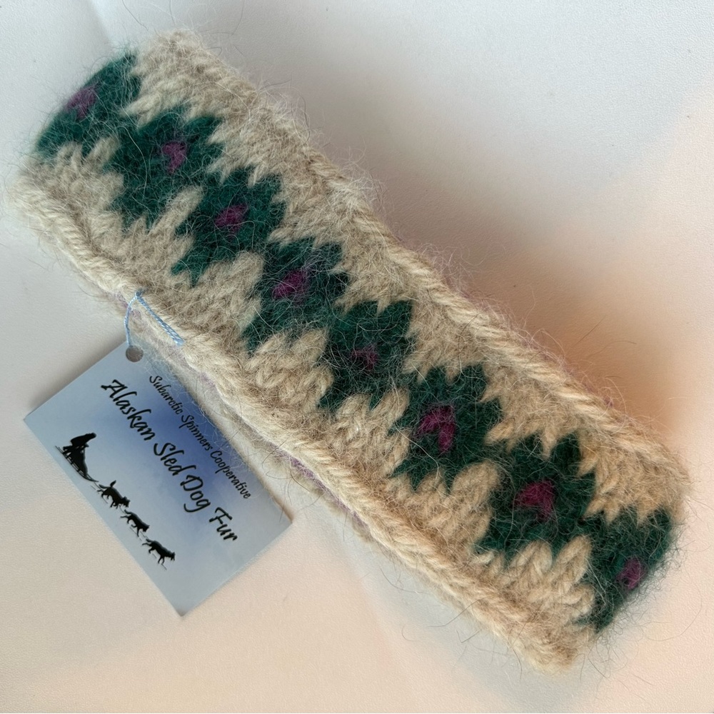 NWT Subarctic Spinners Cooperative Alaskan Sled Dog Fur Winter Headband.